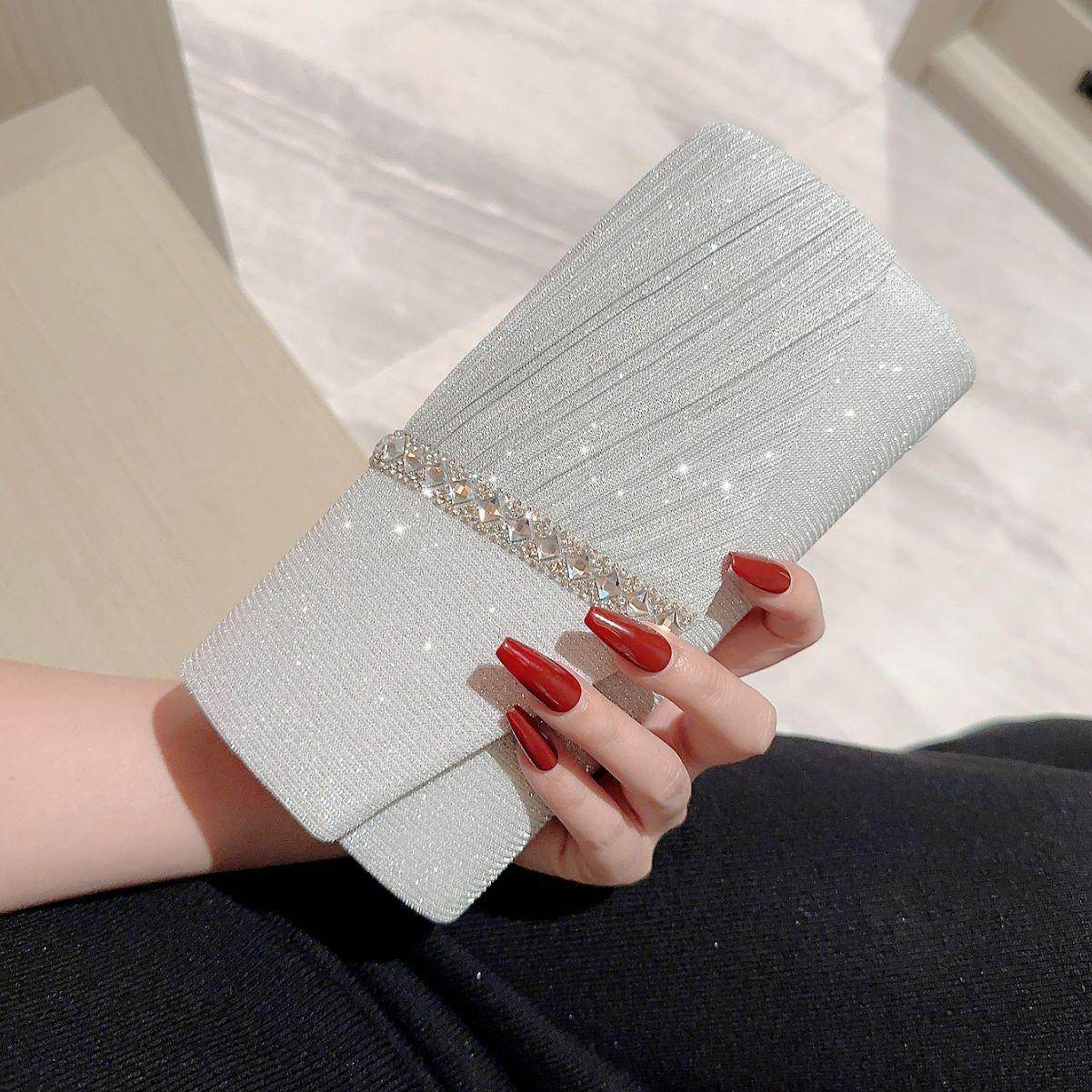 Shiny rhinestone small envelope bag 733171803996 - COCOMELODY